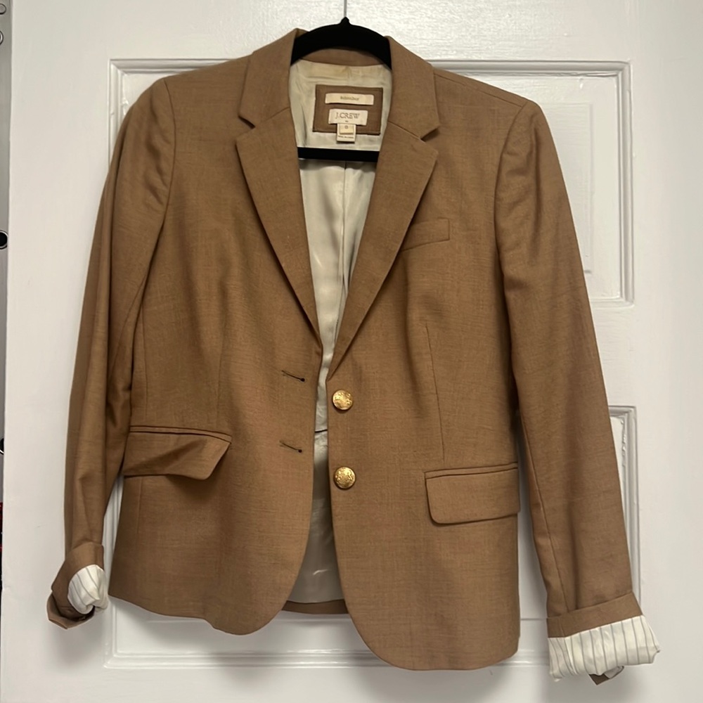 J Crew Camel color schoolboy blazer